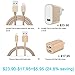 Tranesca Compatible Dual USB Wall Charger with 6ft MFI Lighting Charging Cable for iPhone X,iPhone 8/8 Plus/iPhone 7/7 Plus/iPhone 6/iPad/iPad Pro and More (Gold)