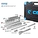 Capri Tools 3/8-Inch Drive Master Socket Set with Ratchets, Adapters and Extensions, 52-Piece (CP12320)