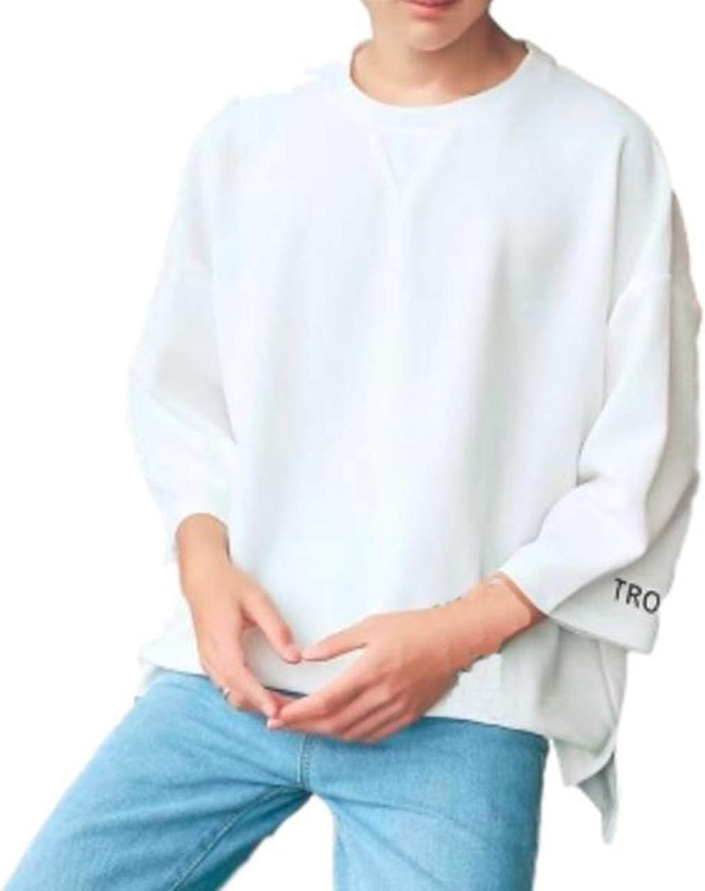 Goodhoop Men's Crew Neck T-Shirt Loose Tops (Medium, White) Hiking Concert Undergarment Tunics Everyday Underwear Dressing Home Attire Innerwear Cardigan Holiday Drying Material Garment Lounge Autum