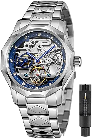 Amazon.com: MNWT CHENXI Men Full Stainless Steel Automatic