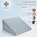 Acid Reflux 12'' Wedge Pillow - Memory Foam Bed Wedges. Pillows for Support, Pregnancy, Snoring, Sleep & Elevation (25”x25”x12”) Plush Gel Elevating Leg Cushion, 2 Removable Washable Covers Included