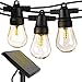 Brightech Ambience Pro - Waterproof LED Outdoor Solar String Lights - 1W Vintage Edison Bulbs - 27 Ft Heavy Duty Patio Lights Create Cafe Ambience On Your Porch - Soft White primary