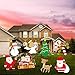 LSKOO Christmas Outdoor Yard Signs Decorations -Xmas Holiday Winter Wonderland Yard Sign Outdoor Lawn Yard Decorations