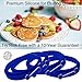 YumYum Utensils Silicone Egg Rings. Blue 4-pk
