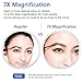 Gotofine 7X Magnifying mirror with suction cups, Use for Makeup Application - Tweezing and Blackhead/Blemish Removal- with 2 Suction Cups and Hanging Hole for Easy Mounting, Clear & Transparent