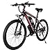 CLIENSY 26″ Electric Mountain Bike, 350W Ebike with Removable 36V 10AH Lithium Battery for Adults, 21 Speed Shifter(Red)thumb 1