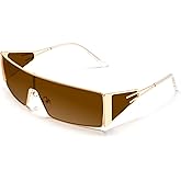 BOTEN Y2K Sunglasses for Women Men Retro Rectangular Wrap Around Glasses Trendy 2000s Small Square Shades
