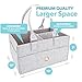 Baby Diaper Caddy and Toy Storage Organizer | Portable Diaper Bag for Infants, Girls and Boys | Baby Registry | Large & Sturdy Nursery Bin | Great Baby Shower Party GIFT | Newborn Car Travel Basket