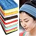 Eldwviz 10pcs/lot 10 Color Women Men Sports Headband Hair Band Stretchy Sweatbands Yoga Gym Hair Head Band for Ladies Gift