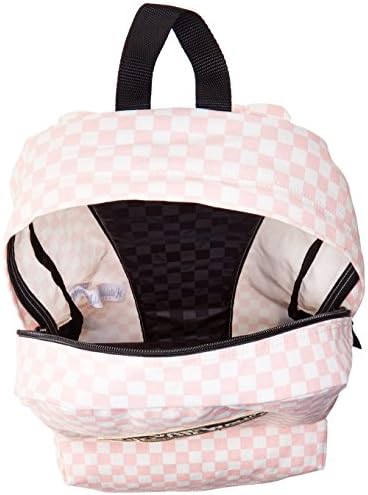 vans peach checkerboard backpack