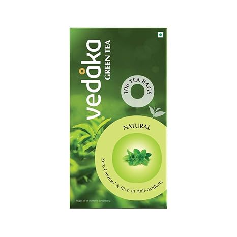 Amazon Brand-Vedaka Green Tea, Natural, 100 Bags