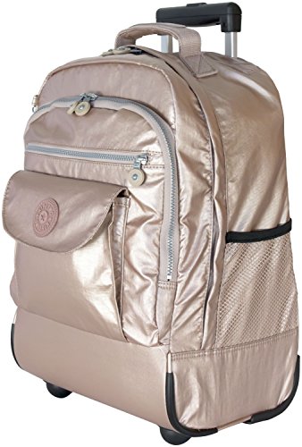 rose gold rolling backpack