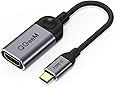 QGeeM USB C to HDMI Adapter 4K Cable, USB Type-C to HDMI Adapter [Thunderbolt 3 Compatible] Compatible with MacBook Pro 2018/2017, Samsung Galaxy S9/S8, Surface Book 2, Dell XPS 13/15, Pixelbook More