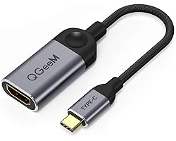 QGeeM USB C to HDMI Adapter 4K Cable, USB Type-C to HDMI Adapter [Thunderbolt 3 Compatible] Compatible with MacBook Pro 2018/