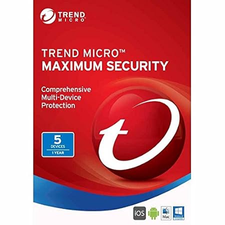 Trend Micro Maximum Security 2017 - 5 Devices / 1 Year
