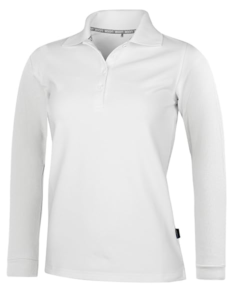 agon – Premium Damen Langarm Pique-Polo, bügelfrei, Coolmax, Coldblack, UV-Schutz, Geruchsblocker, atmungsaktiv