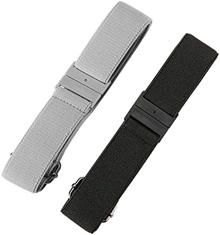 Women’s Adjustable Stretch Belt: No Show Flat Buckle, Non-Slip Backing