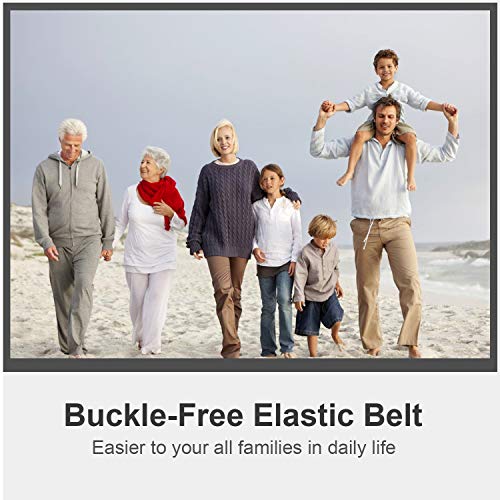 No Buckle Belt No-show Buckle Unisex Adjustable Elastic Belt for Women Men By WERFORU