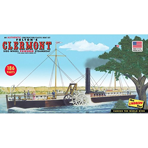 Fulton's Clermont Side Wheel Powered Steamboat Kit