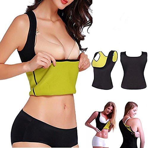 Women's Hot Sweat Sauna Slimming Neoprene Vest,Body Shaper for Weight Loss Tummy Fat Burner No Zipper Black Tank Top Shirt for Women