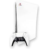 PS5 Logo Underlay Sticker for PlayStation 5 Console &amp; PS Logo Vinyl Decal Sticker for DualSense Controller (Classic Retro-Look Color) - 2 Packs