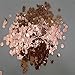 Yalulu 80 Grams Metallic Rose Gold Pink Round Circles Tissue Paper Confetti Table Confetti for Birthday Parties, Weddings, Anniversaries, Baby and Bridal Showers