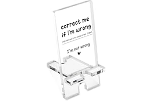 FOKCBOCM Funny Phone Stand, Humor Phone Stand, Acrylic Fun Office Phone Stand Gifts for Women Men Coworkers Friend Bestie Sister Brother, Fun Phone Stand Bracket for Table Nightstand Home Office-DX20