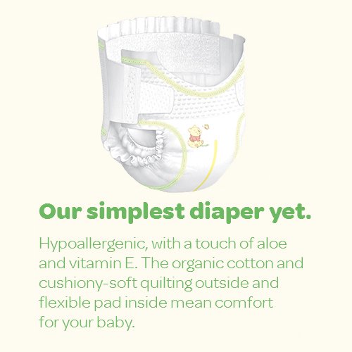 Huggies Pure and Natural Diapers, Size 4, 124 Count (Discontinued by