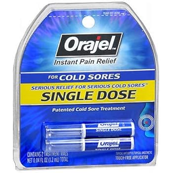 amazoncom orajel single dose cold sore treatment  oz  count