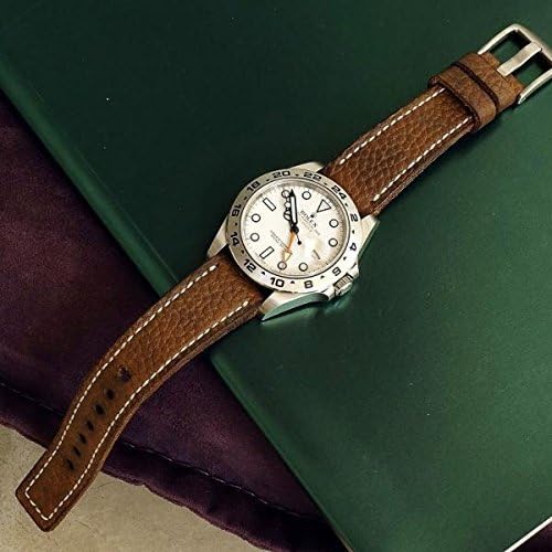 Custom 20mm Handmade Premium Calf Leather Watch Band Gunny Straps - Explorer