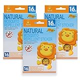 Simba Natural Mosquito Repellent Sticker (16pcs) with Citronella and Lemon Extract/ No DEET, Extra Safe! (3 PCs)
