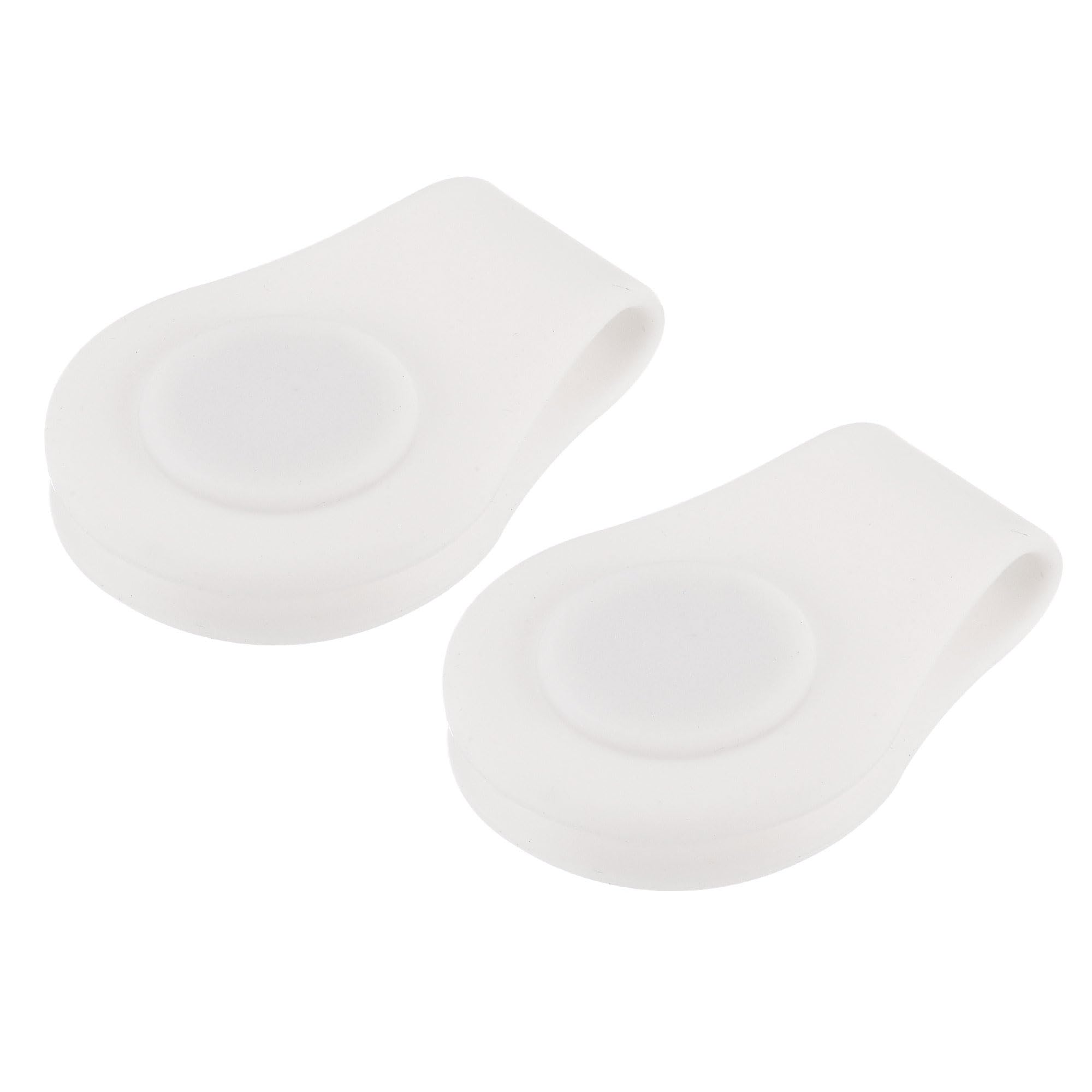 M METERXITY 2 Pack Golf Hat Clip - Silicone Golf Ball Marker Hat, Magnetic Anti-rust, Apply to Golfer Women Men (White)