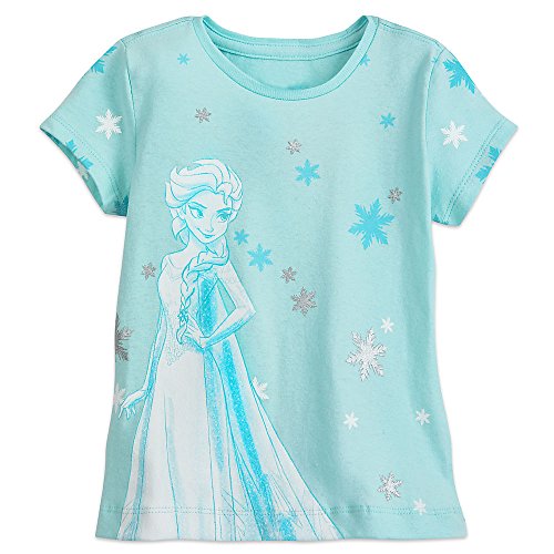 Disney elsa t-shirt for girls size s (5/6) white
