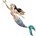 Bolbove Pretty Mermaid Sparkling Charm Blingbling Keychain Crystal Rhinestone Pendant (Blue)