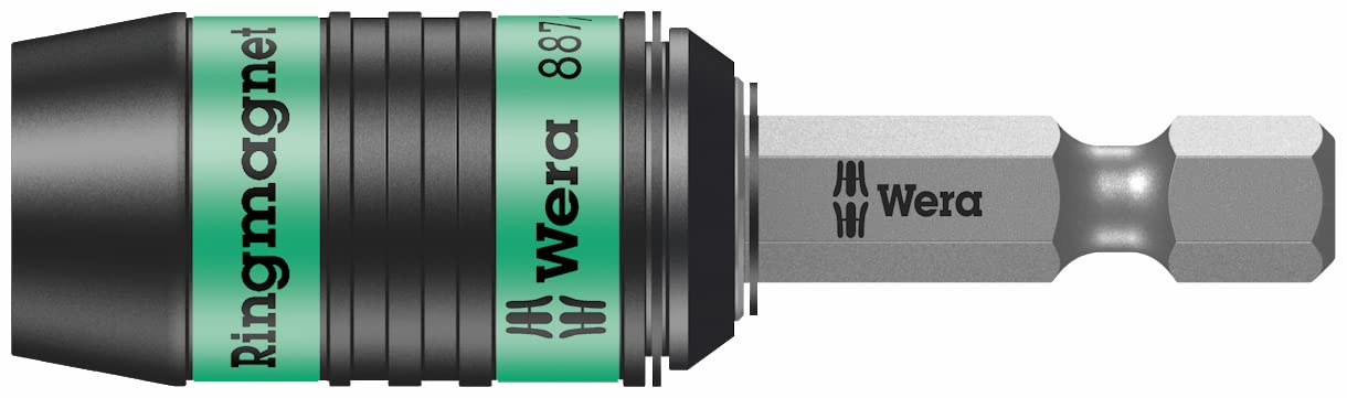 Wera 887/4 RR Universal Ring Magnet Rapidaptor Bit Holder, 1/4" Drive x 57 mm, 0502490001