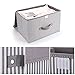 Storage Bins Set,MEE'LIFE Pack of 2 Foldable Storage Box Cube with Lids and Handles Fabric Storage Basket Bin Organizer Collapsible Drawers Containers for Nursery,Closet,Home,Bedroom(Gray Stripes)