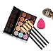 U-beauty(TM) 15 Colors Contour Face Cream Makeup Concealer Palette + 4pcs Powder Brushes With Free Makeup Sponge Blender (Eyebrush+Palette Set)