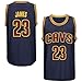 For Mens Cleveland Cavaliers LeBron James #23 Navy Blue Basketball Jersey M