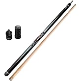 ZOKUE 56 Inch 18oz Carom Cue Stick Maple Shaft | 3-cushion cue, 12mm tip, 3/8x8 joint, joint protectors included, stable cue ball control