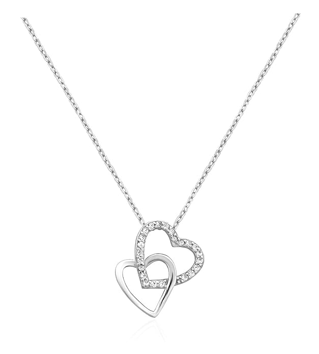 SOFIA MILANI Damen-Halskette Doppel Herz 925 Silber 50032