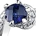 PEORA Created Blue Sapphire Sweet Solitaire Ring for Women 925 Sterling Silver, 1.25 Carats Round Shape 6mm, Comfort Fit, Sizes 5 to 9