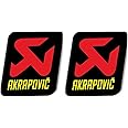 2 Pcs Motorcycle Exhaust Pipes Decorate AKRAPOVIC Sticker Aluminium Heat-Resistant Decal