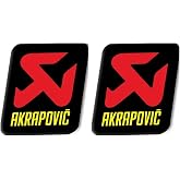 Modified Exhaust Pipe Motorcycle Stickers Label Decals Racing Decoration, 2 Pcs, Aluminum Material, 80mm*85mm