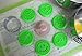 Silicandy Cookie Stamp Molds - 4-Pc Set - Great for Activities with Kids - Themes are Get Well Soon / Royal Princess / Social Media Tween / Spread the Love - Silicone Kit for Homemade Cookies [Green]