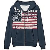 Irisjudy Color Stripes Zip up Hoodies for Women, Monet Art Sport Sweatshirt Women Ladies Hooded Tops for Spring Fall