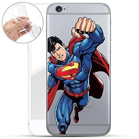 finoo | iPhone 6 und 6S Weiche flexible lizensierte Silikon-Handy-Hülle | Transparente TPU Cover Schale mit 'Justice League' 