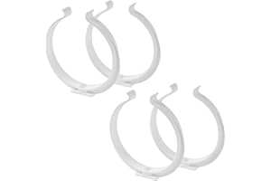 Repa Market 4" Inch Plastic Pipe Support Clamps for Round HVAC Ducts - 2-Pack / 4 Pieces - Walll and Ceiling Mount Brackets -
