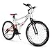 AKONZA Cobra Dual Full Suspension Outdoor Mountain Bicycle Compatible with 21-Speed Shifter Road Bike (26-Inch), Whitethumb 1