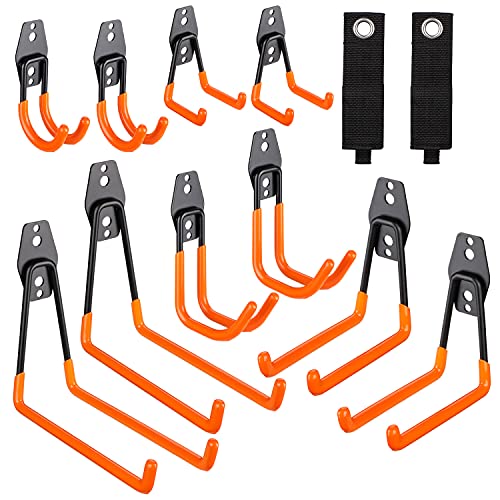 Garage Hooks Heavy Duty,12Pack Steel Garage Storage Hooks,Wall Mount