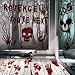TMCCE Halloween Bloody Decorations Handprint Footprint Window Floor Clings Decals for Halloween Vampire Zombie Halloween Party Supplies-6 Sheets